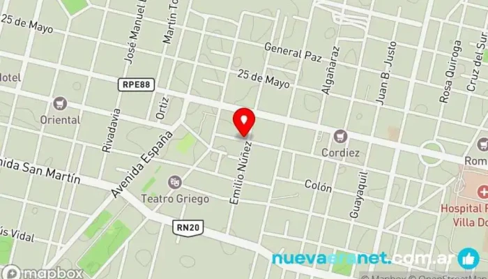 mapa de Traslasierra Distribuidora Mayorista, Panadería en Villa Dolores