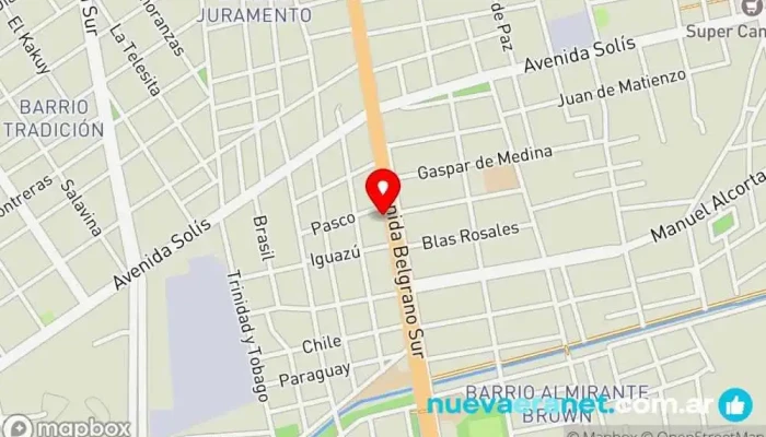 mapa de Trixi Sport Belgrano Sur Tienda de ropa del Oeste en Santiago del Estero
