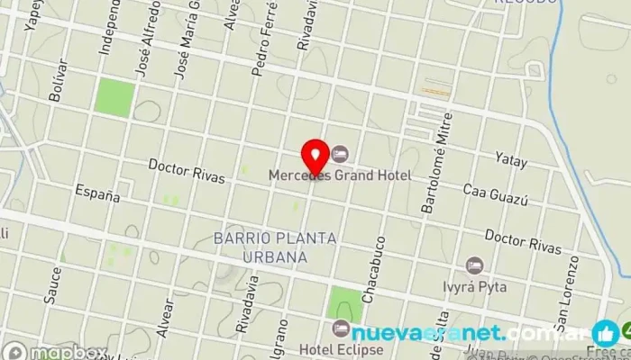 mapa de Tute Le Paste Panadería en Mercedes