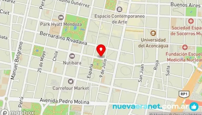 mapa de Un toque de dulzura Su panadería Panadería en Mendoza