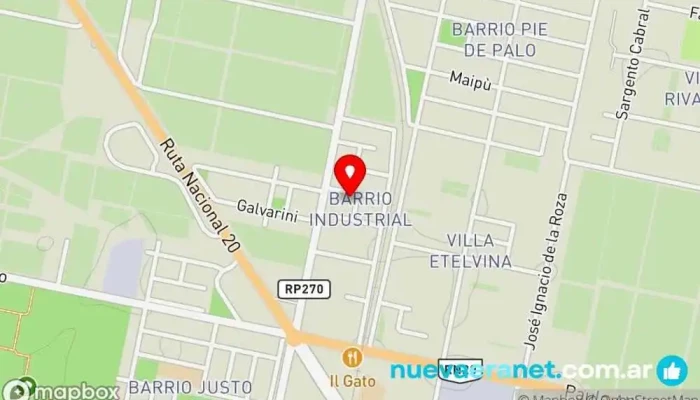 mapa de Union Vecinal Barrio Industrial Club social en Caucete