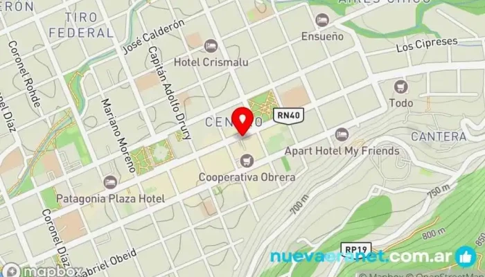 mapa de Unser Traum Av. San Martín Cafetería, Pastelería en San Martín de los Andes