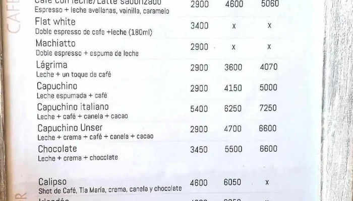 Unser Traum Vega -  Carta - San Martín de los Andes