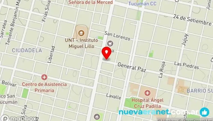 mapa de UTILITARIOS TUCUMAN Fabricante de repuestos para automóviles, Contratista de revestimientos, Tienda de accesorios para camiones en San Miguel de Tucumán