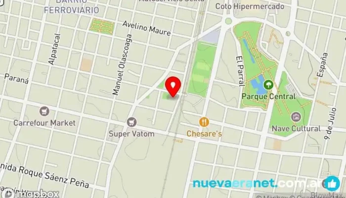 mapa de Véneto Panadería en Mendoza