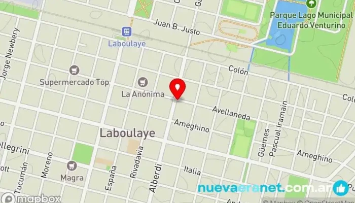 mapa de Verduleria Mas Conti Frutería en Laboulaye