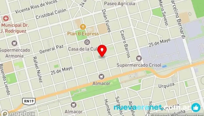 mapa de VERONICA Patisserie & Delicatessen Pastelería en Arroyito