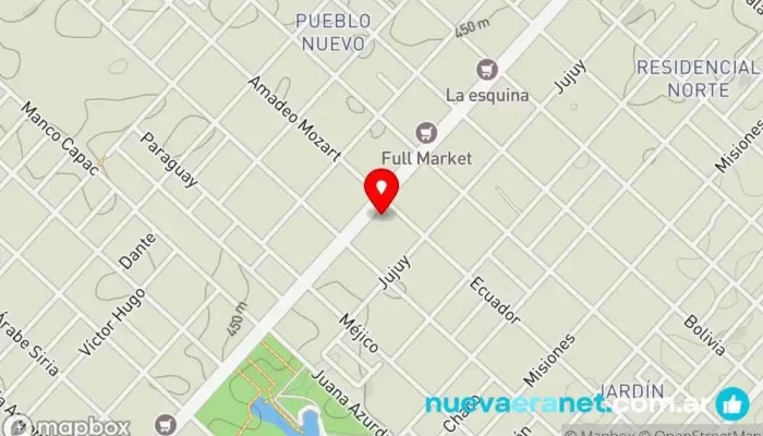 mapa de Veterinaria casas Hospital veterinario, Tienda de animales en Río Cuarto