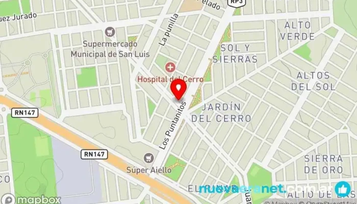 mapa de Veterinaria snoopy Veterinario, Tienda de alimentos para animales, Peluquería en San Luis
