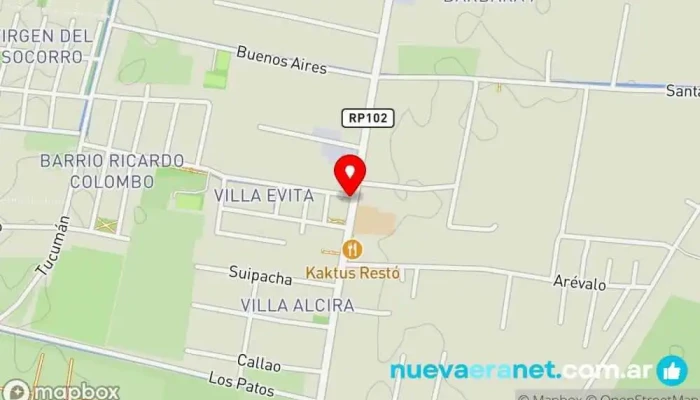 mapa de Villa Evita  en Albardón