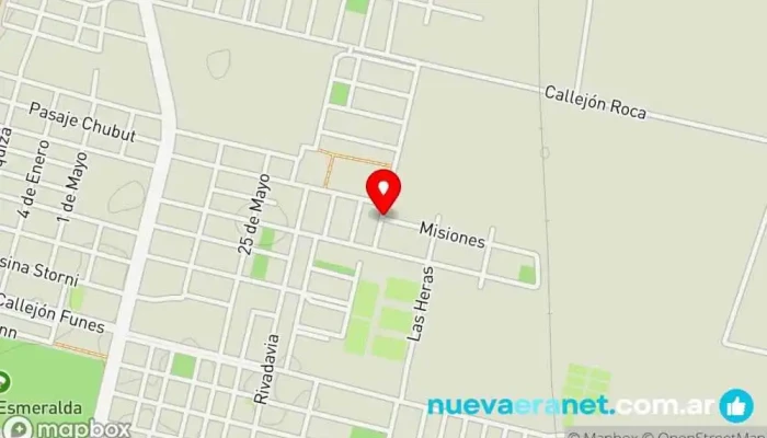 mapa de Villa ocampo Sociedad de viviendas en Santa Fe de la Vera Cruz