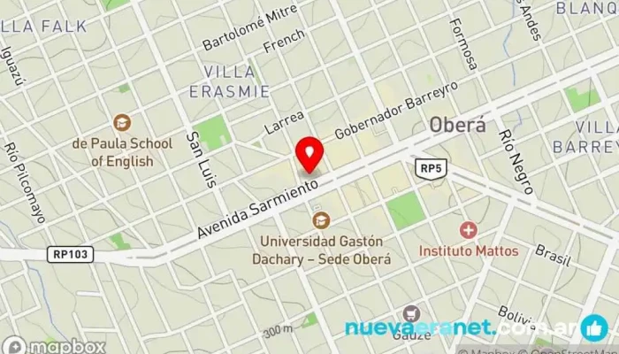 mapa de Visage Confiteria Panadería en Oberá