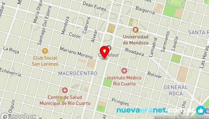 mapa de Widas Tienda de muebles, Interiorista en Río Cuarto