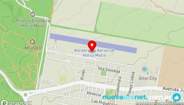 mapa de Yerba Buena  en Tucumán