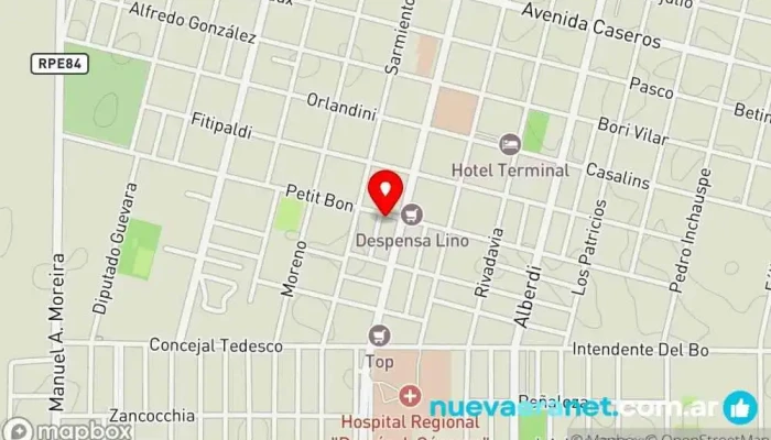 mapa de YPF Gasolinera en Laboulaye