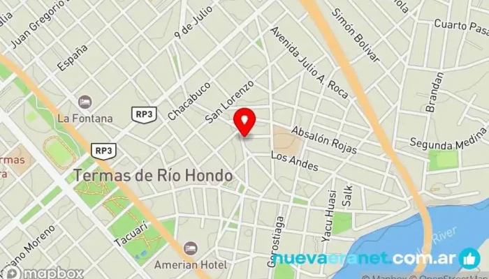 mapa de YURI MOTOS Tienda de repuestos para motos en Termas de Río Hondo